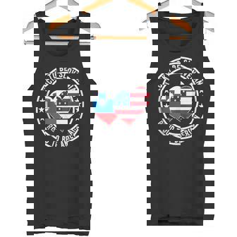 Lucky To Be Slovenian Proud To Be American Slovenia USA Flag Tank Top Tank Top | Mazezy