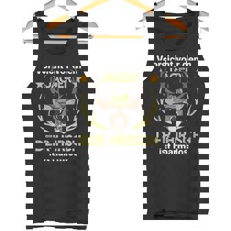 Lustige Jäger Outfits Hirsch Jäger Jagd Wald Chwarz U-Ausschnitt Kurzarm Klassische Passform Polyester 100 Klassisch Mit Tierdruck Cartoon Für Jäger Hundehalter Jungen Erwachsener Tank Top - Geschenkecke