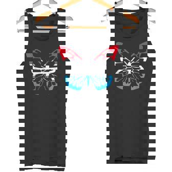 Luxembourgish Pride Luxembourg Butterfly Luxembourgish Flag Tank Top | Mazezy