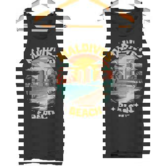 Maldives Beach Tropical Surfing Maldivian Island Maldives Tank Top | Mazezy