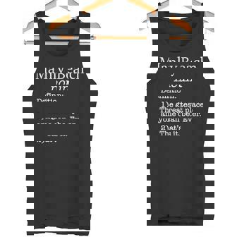 Manly Beachのお土産面白い偽の定義のデザイン タンクトップ - Kawaiitshirt