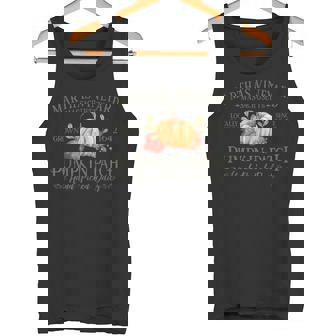 Martha's Vineyard MA Pumpkin Patch Fall Olive Green Letters Tank Top | Mazezy