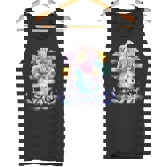 Méduse Kawaii Avec Couronne De Coquillages Colorés Débardeur e - Cadeauxyz