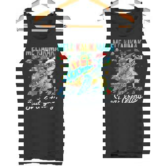 Mele Kalikimaka Hawaiian Cocktail Party Santa Turtle Beach Tank Top | Mazezy