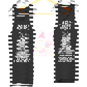 Merry Christmas Gnome Xmas Party Unicorn Christmas Tank Top | Mazezy