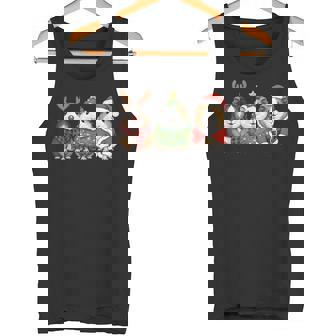 Merry Pigmas Christmas Santa Guinea Pig Lover Animal Pajama Tank Top | Mazezy