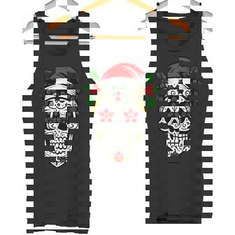 Mexican Sugar Skull Christmas Tank Top | Mazezy