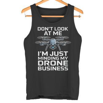Minding My Drone Drone Operator RC Quadcopter Fly Drone Tank Top | Mazezy