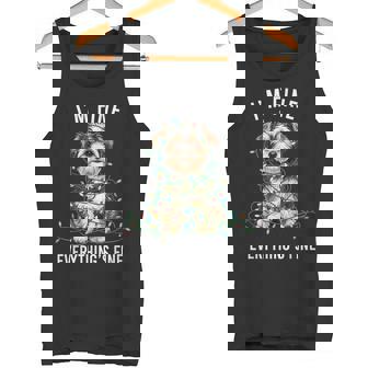 Morkie Christmas I'm Fine Everything Is Fine Tank Top | Mazezy