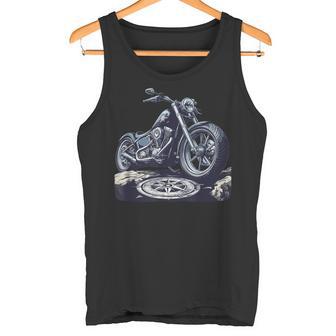 Moto Usa Avec Motif Montagnes Et Boussole Débardeur e - Cadeauxyz