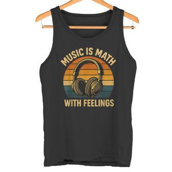 Music For Music Teacher Retro Headphones Tank Top | Mazezy