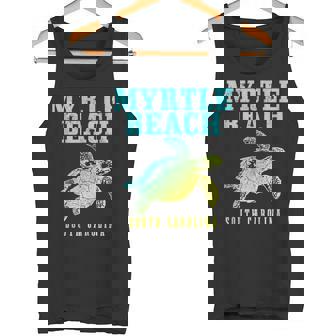 Myrtle Beach South Carolina Sea Turtle Surfer Scuba Diving Tank Top Tank Top | Mazezy