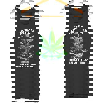 Namast’Ay High All Day Yoga 420 Weed Zen Meditation Tank Top | Mazezy
