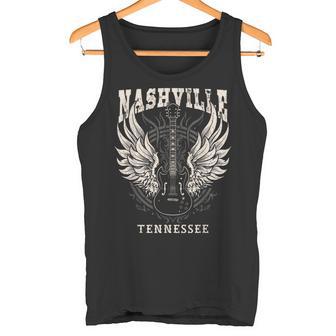 Nashville Tennessee Alas De Guitarraintage Camiseta sin mangas - Regaloses