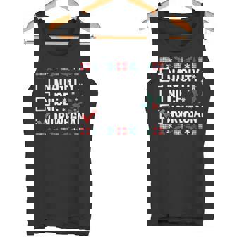 Naughty Nice Norwegian Norway Christmas Holiday Scandinavian Tank Top Tank Top | Mazezy