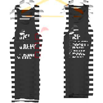 Nice Naughty Fishing Christmas List Fisherman Angler Tank Top | Mazezy