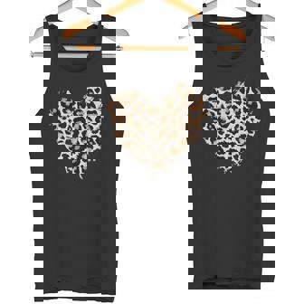 Niedliches Tiermuster Leopard Gepard Leopard Herz Tank Top - Geschenkecke