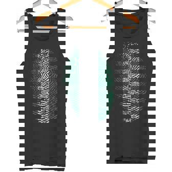 Nigerian Flag Fingerprint Patriotic Nigeria Tank Top | Mazezy
