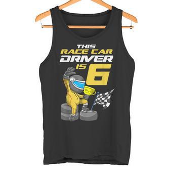 Niños 6 Años De Edad Coche De Carreras Fiesta De Cumpleaños Carrera Coche Niño Camiseta sin mangas - Regaloses