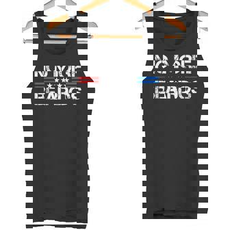 No More Beardos Military Soldier War Beard Statement Tank Top | Mazezy