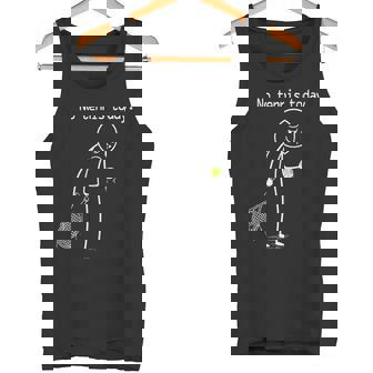 No Tennis Today Sad Stickman For Tennis Lovers Tank Top | Mazezy