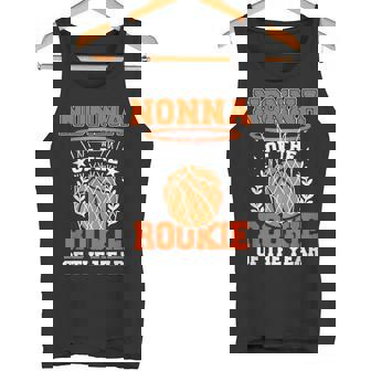 Nonna Of Rookie 1st Basketball Bday Theme Matching Tank Top | Mazezy