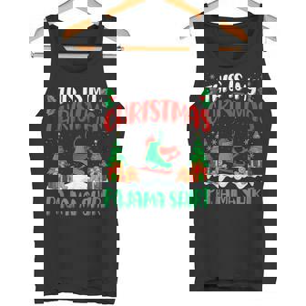 Nordic Skating Christmas Pajama Shirt Nordic Skating Xmas Tank Top Tank Top | Mazezy