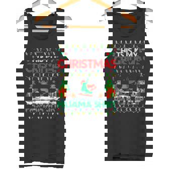 Nordic Skating Christmas Pajama Shirt Xmas Nordic Skating Tank Top Tank Top | Mazezy