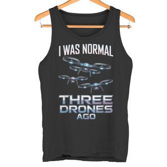Normal Three Drones Operator Pilot RC Quadcopter Fly Drone Tank Top | Mazezy