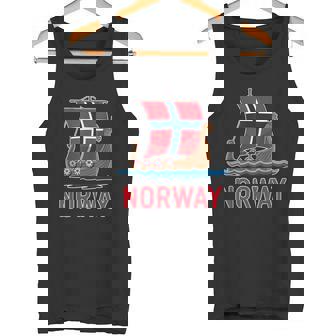 Norway Flag And Ship Norwegian Vacation Tank Top | Mazezy