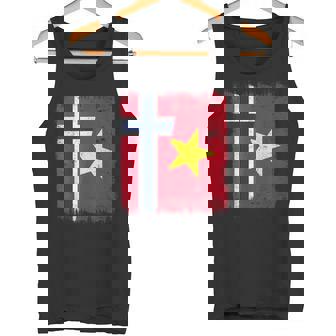 Norway Vietnam Half Flag Norwegian Vietnamese History Tank Top | Mazezy