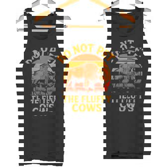 Do Not Pet The Fluffy Cows Tank Top | Mazezy