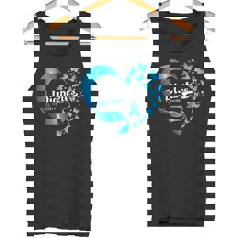 In November We Wear Blue Love Heart Diabetes Awareness Tank Top | Mazezy