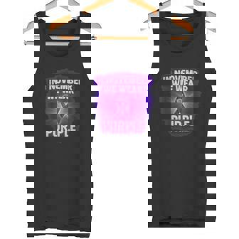 In November We Wear Purple Epilepsy Awareness Month Ribbon Tank Top | Mazezy