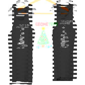 Oh Geometree Christmas Math Professor Costume Teacher Pajama Tank Top | Mazezy