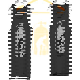 Old Man Silhouette Scuba Diving Diver Ocean Dive Tank Top | Mazezy