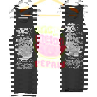 One In a Melon Pepaw 1st Birthday Party Family Matching Tank Top | Mazezy