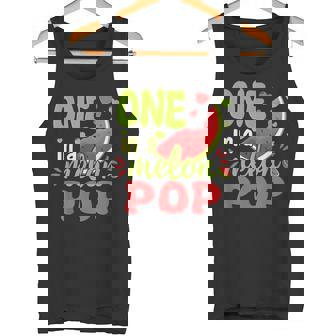 One In a Melon Pop 1st Birthday Party Family Matching Tank Top | Mazezy