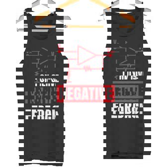 I Only Give Negative Feedback 電気ファニーエンジニア 長袖tシャツ タンクトップ - Kawaiitshirt