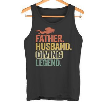 Padre Marido Buceo Leyendaintage Divertido Buceo Camiseta sin mangas - Regaloses