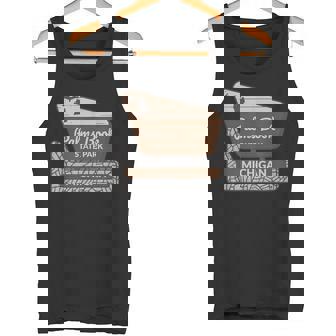 Palms Book State Park Michigan MI Welcome Sign Vacation Tank Top | Mazezy