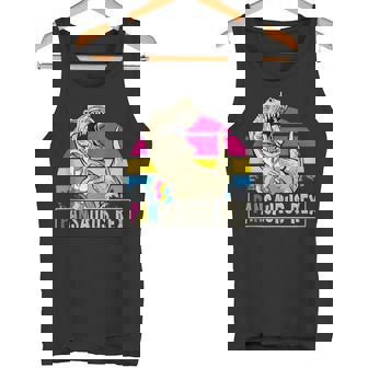 Pansaurus T Rex Dinosaur LGBTQIA Ally Bisexual Pride Month Tank Top Tank Top | Mazezy