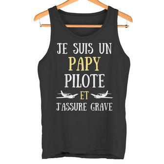 Papy Pilote Homme Humour Avion Idée Cadeau Aviateur Drôle Débardeur e - Cadeauxyz
