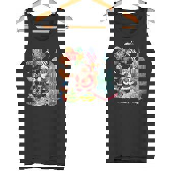 Parade Day New York Santa Balloons Taxi Tree Tank Top | Mazezy