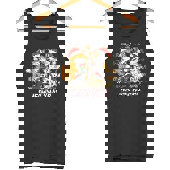 Partner Outfit Nikolaus Xmas Süße Katze Schlafshirt Kind Dab Tank Top | Mazezy