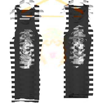 Patriotic Corgi Soldier Dog Outfit Military Army Tank Top | Mazezy