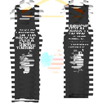 Patriotic And Ready To Talk Politics At Thanksgiving Turkey Tank Top | Mazezy