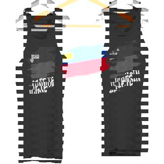 Patriotic Retro Liechtenstein Flag Liechtenstein Tank Top | Mazezy