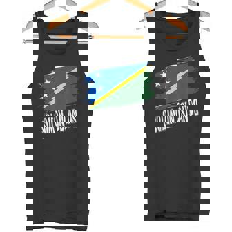 Patriotic Retro Soloman Islander Flag Solomon Islands Tank Top | Mazezy