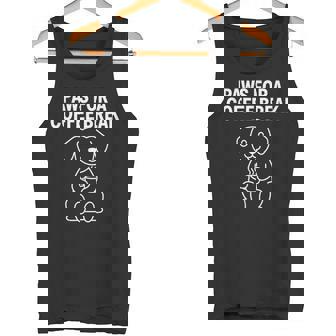 Paws For A Coffee Break Canine Brew Enthusiast Tank Top | Mazezy